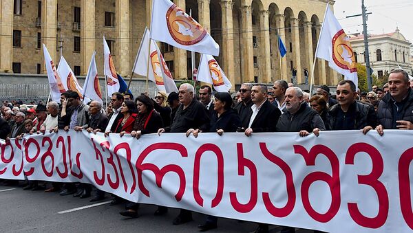 Акция протеста Альянса патриотов Грузии - Sputnik Грузия