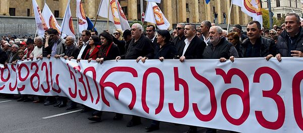 „საქართველოს პატრიოტთა ალიანსის“ აქცია „საქართველოს პატრიოტთა ალიანსის“ აქცია - Sputnik საქართველო