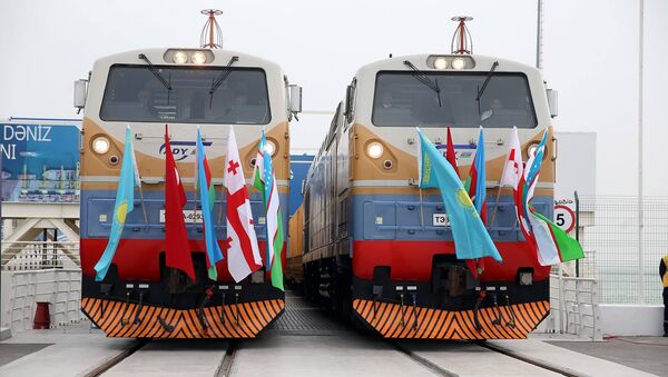 Церемония открытия железной дороги Баку-Тбилиси-Карс - Sputnik Грузия