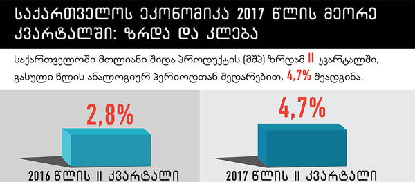 საქართველოს ეკონომიკა 2017: ზრდა და კლება საქართველოს ეკონომიკა 2017: ზრდა და კლება - Sputnik საქართველო