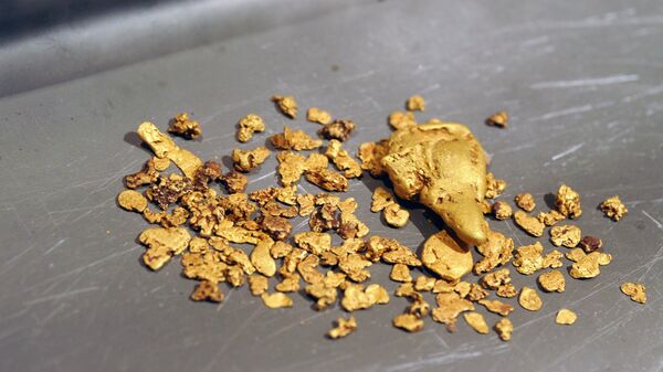 Золото, добытое на участке золотодобычи предприятия, фото из архива - Sputnik Грузия