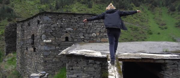 Видеоблогер Бенджамен Мартин в Шатили - Sputnik Грузия