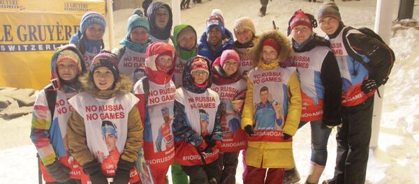 Участники флешмоба #noRussianoGames в Норвегии - Sputnik Грузия