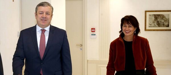 გიორგი კვირიკაშვილი და დორის ლოიტჰარდი გიორგი კვირიკაშვილი და დორის ლოიტჰარდი - Sputnik საქართველო