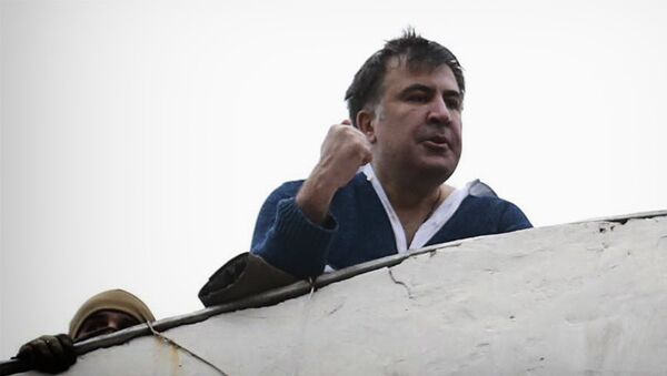 Михаил Саакашвили на крыше своего дома в Киеве - Sputnik საქართველო