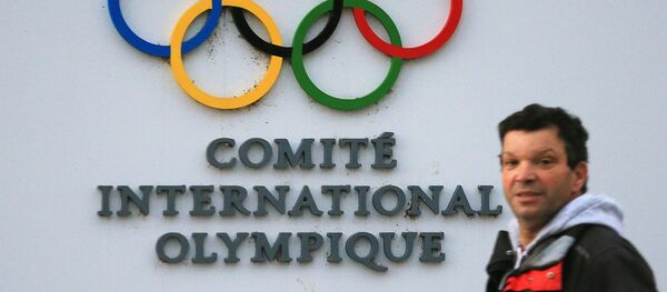 Вывеска штаб-квартиры Международного олимпийского комитета (МОК) в Лозанне - Sputnik Грузия