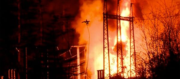 Пожар на ГЭС в Имерети Пожар на ГЭС в Имерети - Sputnik საქართველო