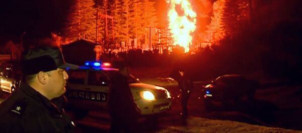 Крупный пожар на ГЭС в Западной Грузии: кадры с места ЧП - Sputnik Грузия