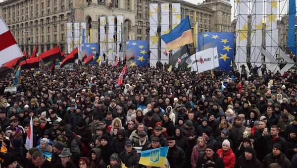 Акция протеста сторонников М. Саакашвили в Киеве - Sputnik საქართველო