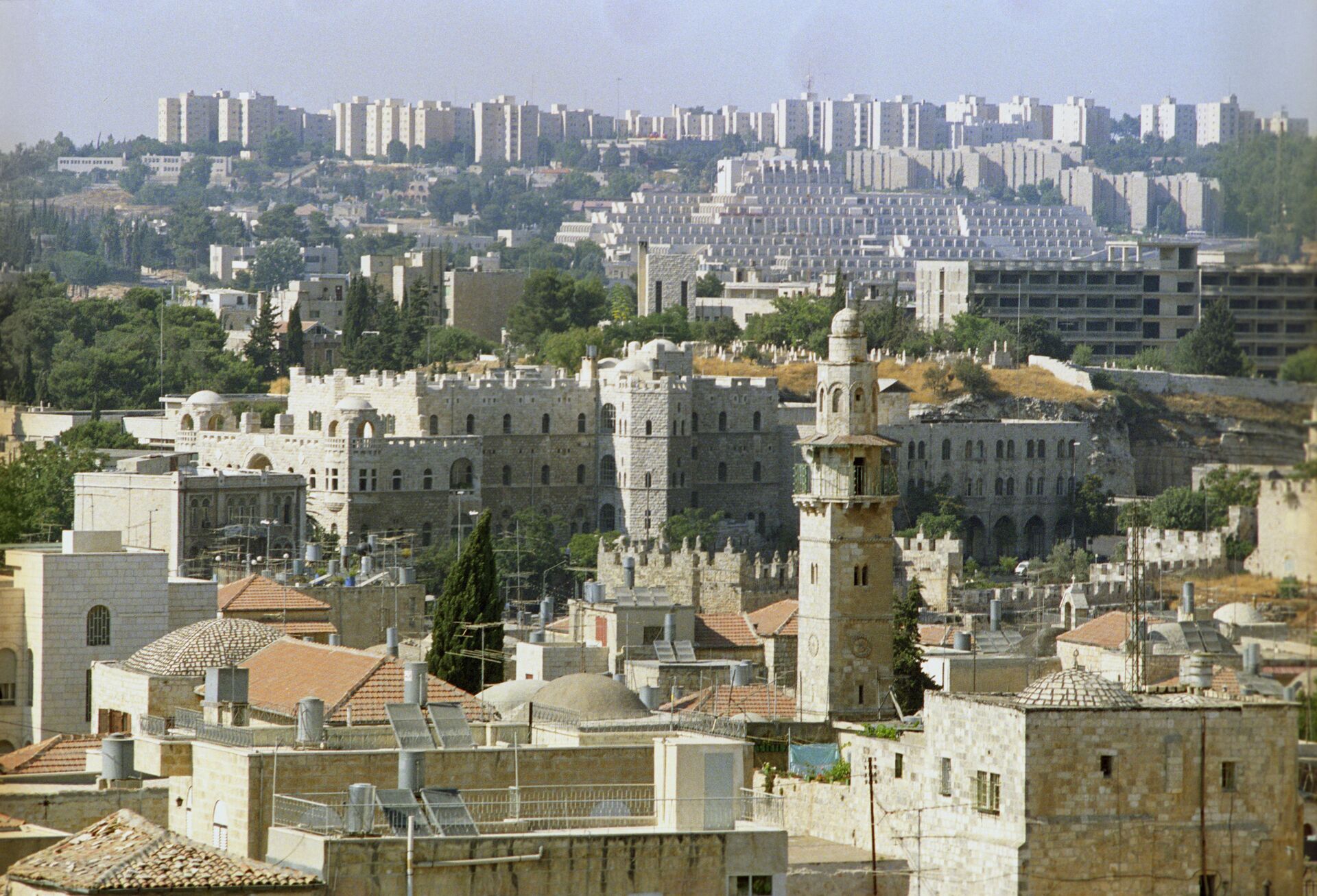 Панорама Иерусалима - старые и новые кварталы. - Sputnik Грузия, 1920, 06.09.2022