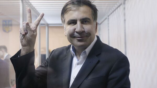 Михаил Саакашвили на судебном слушании в Киеве - Sputnik Грузия