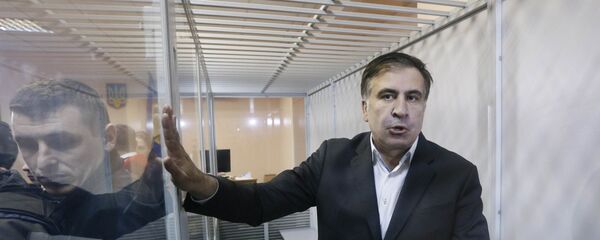 Михаил Саакашвили на судебном слушании в Киеве - Sputnik Грузия