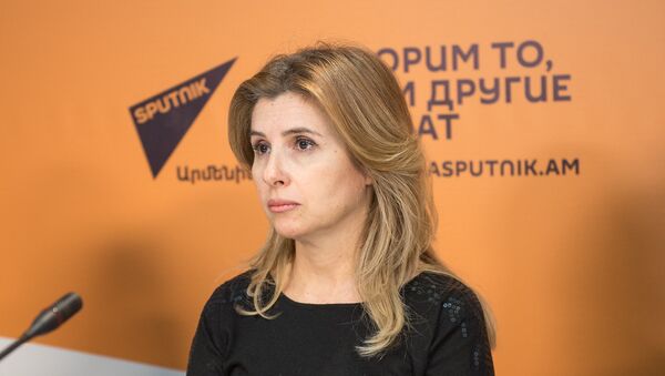 Марина Восканян на пресс-конференции Не умереть молодым - Sputnik Грузия