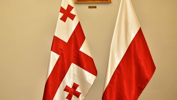 Флаги Грузии и Польши - Sputnik Грузия