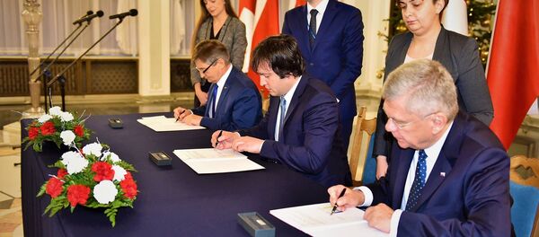 Ираклий Кобахидзе, Марек Кухцинский и Станислав Карчевский - Sputnik Грузия