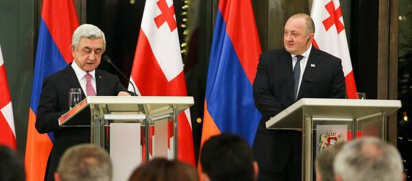 Президенты Грузии и Армении провели совместную пресс-конференцию - Sputnik Грузия