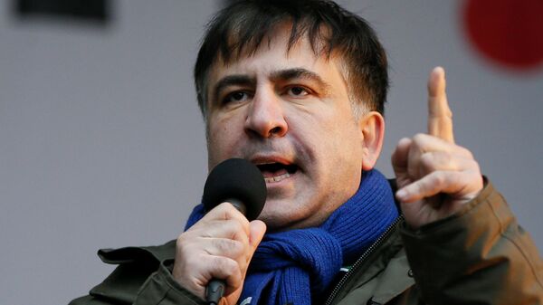 Михаил Саакашвили выступает на митинге оппозиции в Киеве - Sputnik Грузия