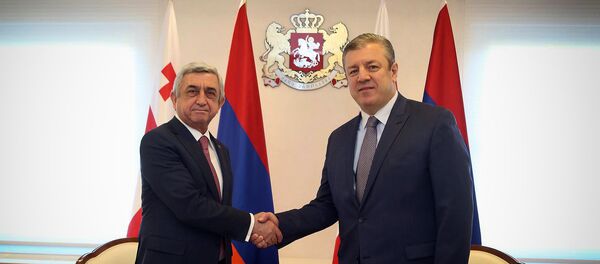 სერჟ სარგსიანი და გიორგი კვირიკაშვილი სერჟ სარგსიანი და გიორგი კვირიკაშვილი - Sputnik საქართველო