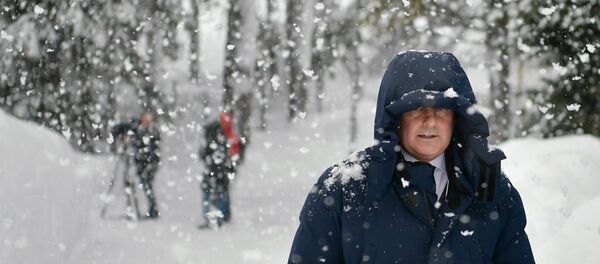 Снегопад в Давосе, Швейцария - Sputnik Грузия