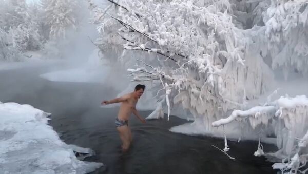 В Оймяконе туристы купались в 50-ти градусный мороз - Sputnik Грузия
