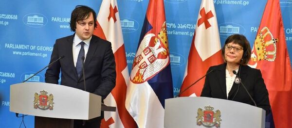 ირაკლი კობახიძე და მაია გოიკოვიჩი ირაკლი კობახიძე და მაია გოიკოვიჩი - Sputnik საქართველო