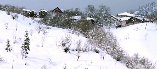 Снег в высокогорном Хулойском районе Аджарии Снег в высокогорном Хулойском районе Аджарии - Sputnik Грузия