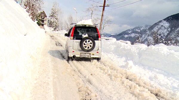 თოვლი ხულოში - Sputnik საქართველო