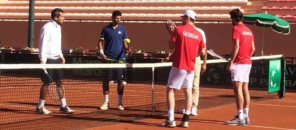 Теннис. Матч на Кубок Дэвиса между сборными Грузии и Марокко - Sputnik Грузия