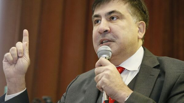 Лидер украинской оппозиции и экс-президент Грузии Михаил Саакашвили выступает в Киеве, Украина - Sputnik Грузия