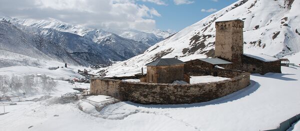 Монастырь Ламария в селе Жибиани (община Ушгули) - Sputnik Грузия