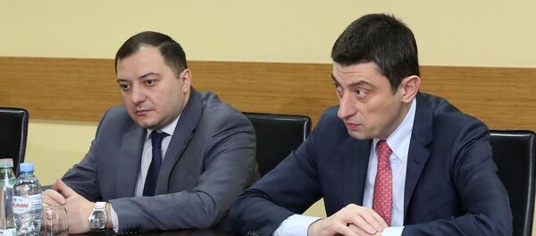 Глава МВД Грузии Георгий Гахария и глава Погранполиции Темура Кекелидзе - Sputnik Грузия