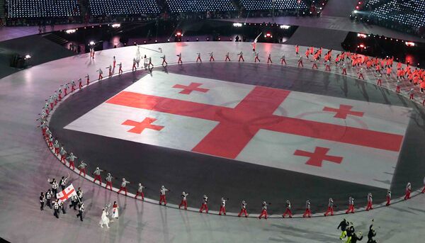 Грузинская сборная на открытии Зимних Олимпийских игр в Пхенчане - Sputnik Грузия