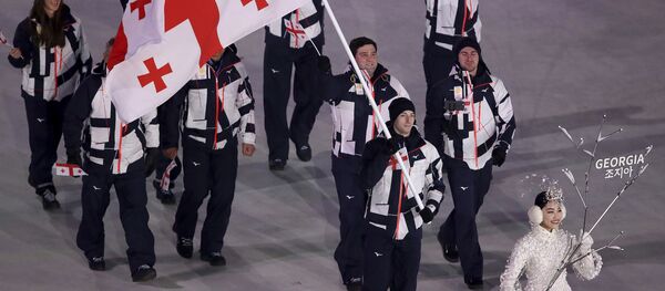Грузинская сборная на открытии Зимних Олимпийских игр в Пхенчане Грузинская сборная на открытии Зимних Олимпийских игр в Пхенчане - Sputnik Грузия