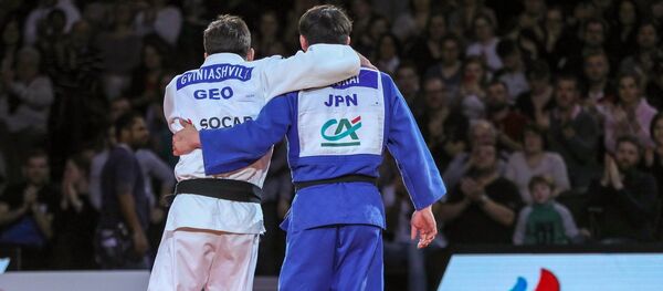 Дзюдо, Гран-при Парижа, Бека Гвиниашвили из Грузии и японец Шоичиро Мукай - Sputnik Грузия