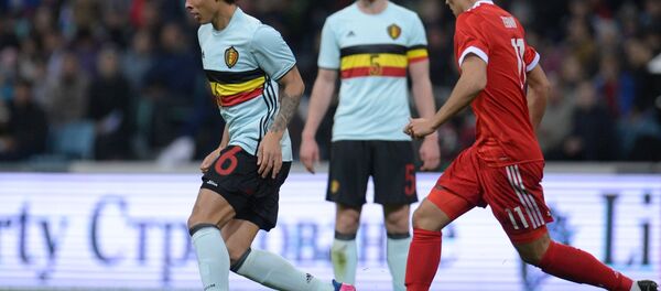 Бывший игрок санкт-петербургского Зенита и сборной Бельгии Аксель Витсель в товарищеском матче между сборными России и Бельгии. 2017 год. Бывший игрок санкт-петербургского Зенита и сборной Бельгии Аксель Витсель в товарищеском матче между сборными России и Бельгии. 2017 год. - Sputnik Грузия