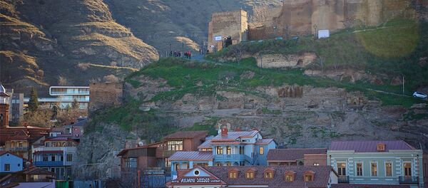 სამშენებლო სამუშაოები ნარიყალას ძირში სამშენებლო სამუშაოები ნარიყალას ძირში - Sputnik საქართველო