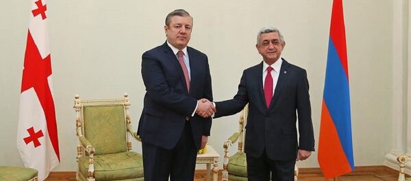 Премьер Грузии Георгий Квирикашвили и президент Армении Серж Саргсян - Sputnik Грузия