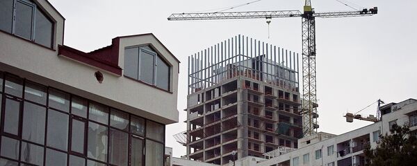 Строительство нового жилого дома в центре грузинской столицы - Sputnik Грузия