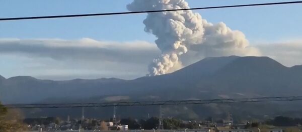 Вулкан в Японии выбросил столб пепла высотой свыше 2 километров - Sputnik Грузия