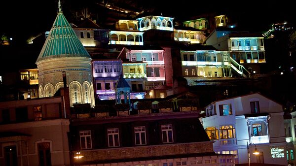 Ночной вид на старый Тбилиси - район Кала Убани - Sputnik Грузия