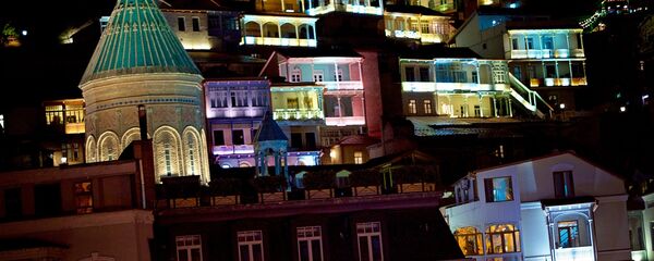 Ночной вид на старый Тбилиси - район Кала Убани - Sputnik Грузия
