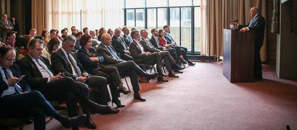 Георгий Маргвелашвили в Левенском университете в Бельгии Георгий Маргвелашвили в Левенском университете в Бельгии - Sputnik Грузия