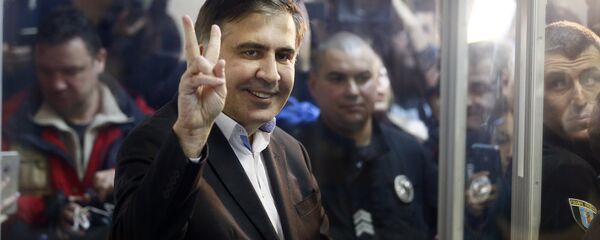 Бывший президент Грузии Михаил Саакашвили в здании суда в Киеве, архивное фото - Sputnik Грузия