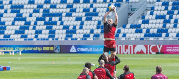 რაგბი: საქართველოს და რუმინეთის ნაკრებების შეხვედრის წინა ვარჯიში - Sputnik საქართველო