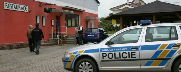 Автомобиль чешской полиции недалеко от города Хеба в Чехии - Sputnik Грузия