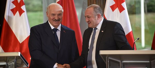 Александр Лукашенко и Георгий Маргвелашвили на встрече в президентском дворце в столице Грузии - Sputnik Грузия