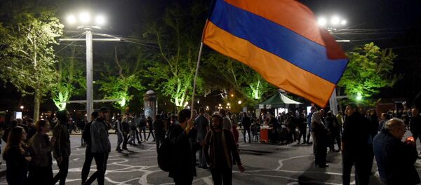 საპროტესტო აქცია ერევანში საფრანგეთს მოედანზე საპროტესტო აქცია ერევანში საფრანგეთს მოედანზე - Sputnik საქართველო