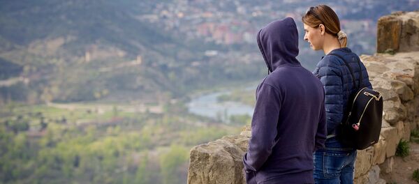 ტურისტები საქართველოს მთებში ტურისტები საქართველოს მთებში - Sputnik საქართველო