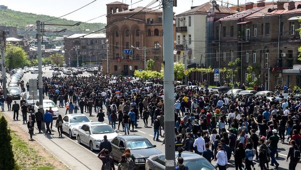 Площадь Франции в Ереване, акция протеста  - Sputnik Грузия