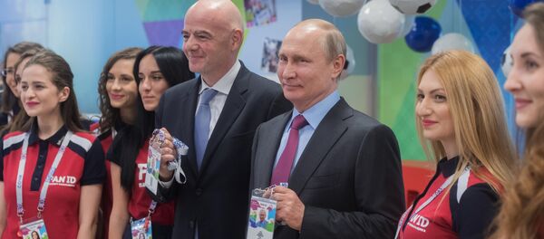 Президент РФ Владимир Путин и президент FIFA Джанни Инфантино - Sputnik Грузия